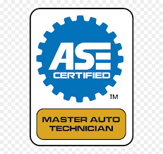 ASE Certified Master Technician badge - National Institute for Automotive Service Excellence certified mechanics