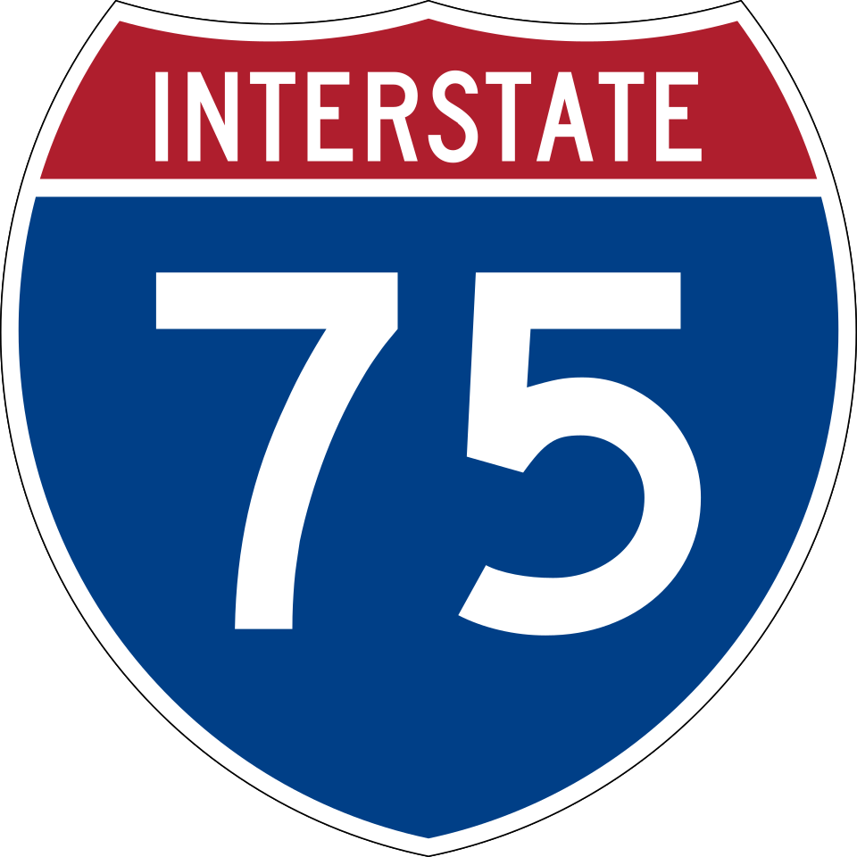 Interstate 75 highway sign - Sam's Truck Repair conveniently located near I-75 in Toledo, Ohio